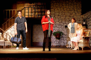 Photo by Tom Moore Spike (James Hamilton James) watches as Masha (Tracey Williams Sutton) reflects on his cheating, as her sister Sonia (Laurie Walters) and neighbor Nina (Beltane Howden) look on.